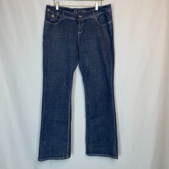Dereon Womens Boot Cut Jeans Stretch Denim Size 16W - Picture 2 of 12